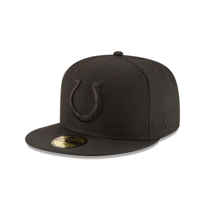 Sapca New Era Indianapolis Colts NFL Black On Black 59FIFTY Fitted - Negrii